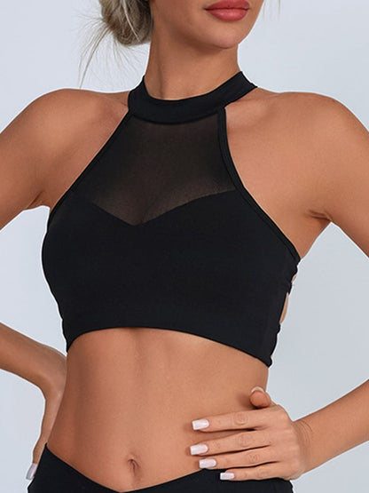 BUYCO Female Fitted Mesh Cross Back Quick Dry Sports Bras