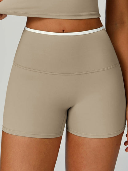 BUYCO Female Contrast Color Stripe High-rise Shorts