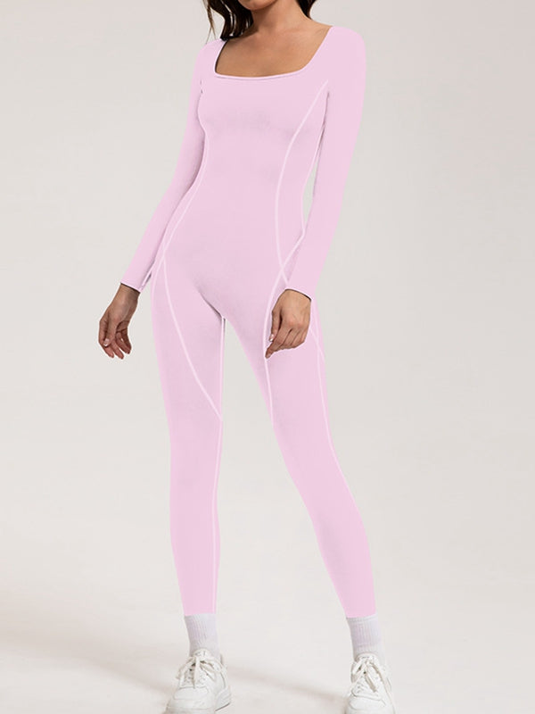 BUYCO Female Fleece Zipper Stripes Long Sleeves Jumpsuit