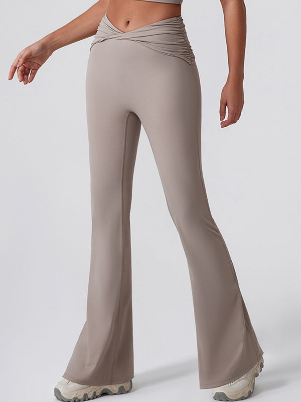 BUYCO Female Twist Flare Hip-lift Leggings