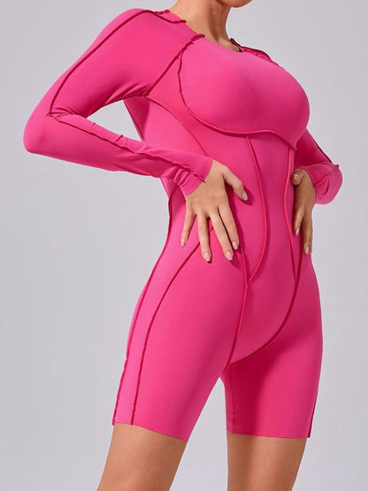 BUYCO Female Heart Backless Long Sleeves Romper