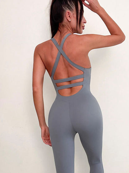 BUYCO Female Cross Back High-elastic Jumpsuit