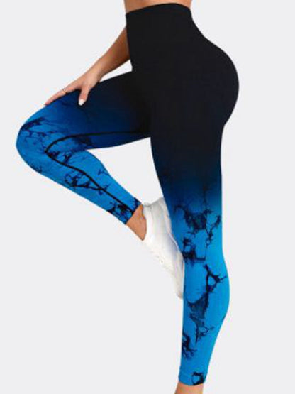 BUYCO Female Modern Tie-dye Ombre Ruched Back Leggings