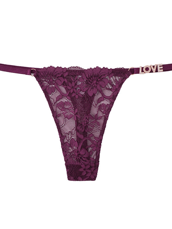 BUYCO Femal Fitted Mesh Lace Metal Panties