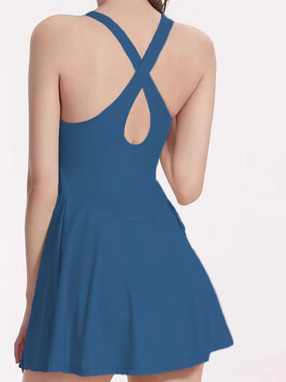 BUYCO Female Cross Back  2 In 1 Anti-glare Quick-dry Dress
