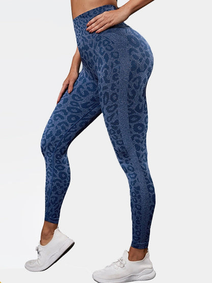 BUYCO Female Leopard Print Ruched Back Seamless Leggings