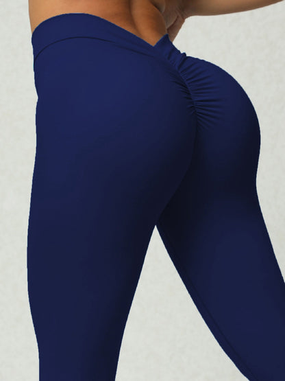 BUYCO Female Ruched Back Deep V Back Leggings