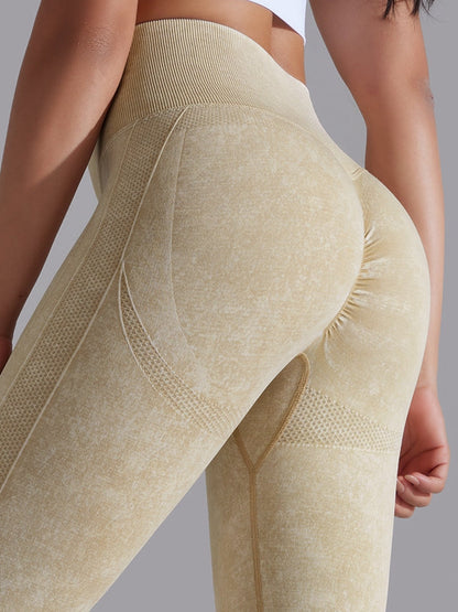 BUYCO Female Denim Ruched Back High-rise Leggings