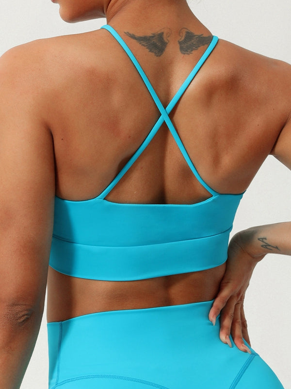 BUYCO Female Hollow Out Cross Back Sports Bras