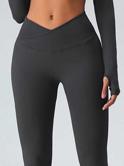BUYCO Female V-shape Waist Ruched Back Leggings