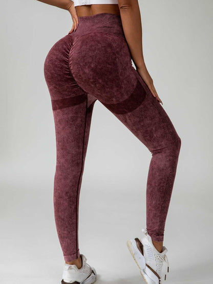 BUYCO Female Denim Ruched Back High-rise Leggings
