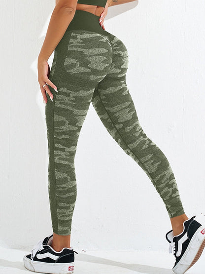 BUYCO Female Fitted Camouflage Ruched Back Leggings