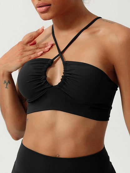 BUYCO Female Hollow Out Cross Back Sports Bras