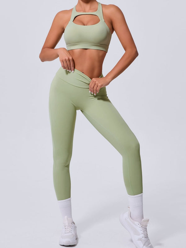 BUYCO Female Pocket Cutout Cross Back Ruched Back Tracksuit