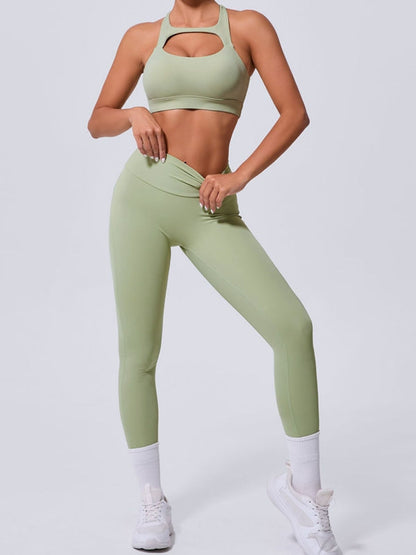 BUYCO Female Pocket Cutout Cross Back Ruched Back Tracksuit