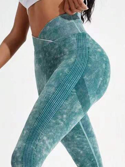 BUYCO Female Denim V-shape Waist Ruched Back Leggings