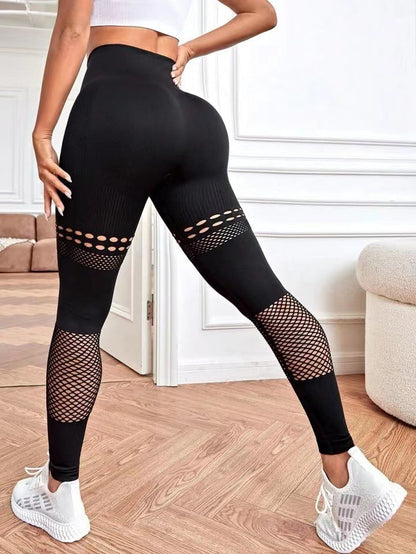BUYCO Female Fishnet Ruched Back Fit Leggings