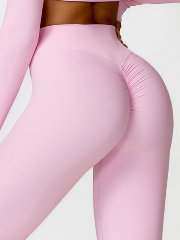 BUYCO Female Ruched Back High-rise Leggings