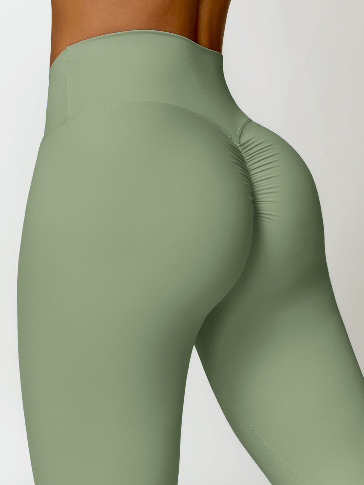 BUYCO Female Ruched Back High-rise Leggings