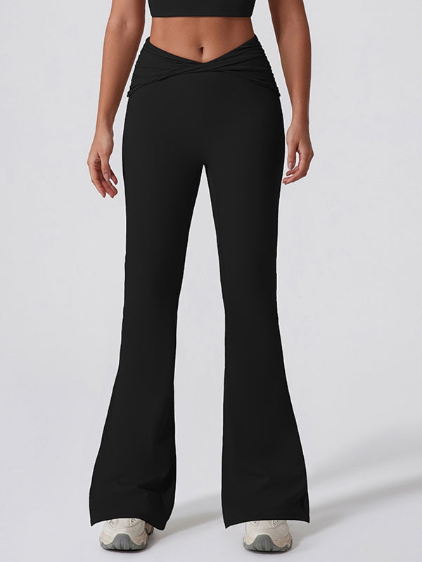 BUYCO Female Twist Flare Hip-lift Leggings