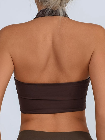 BUYCO Female Fitted Mesh Backless Quick Dry Sports Bras