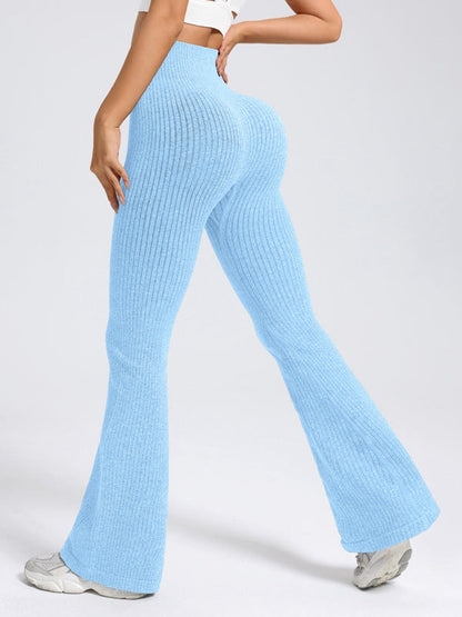 BUYCO Female Ribbed Flare High-rise Leggings