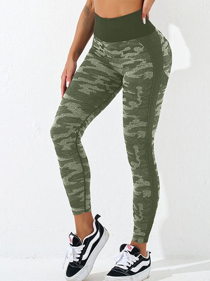 BUYCO Female Fitted Camouflage Ruched Back Leggings