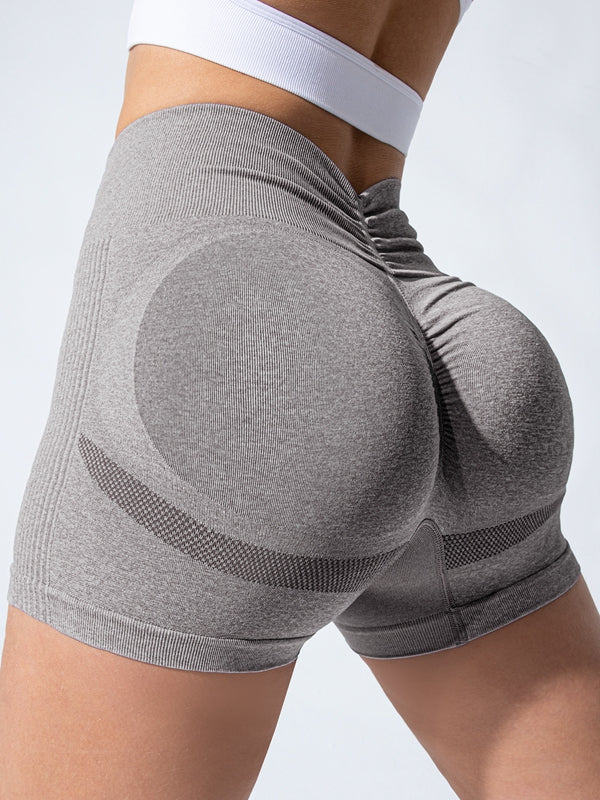 BUYCO Female Seamless Deep V Back Ruched Back Shorts