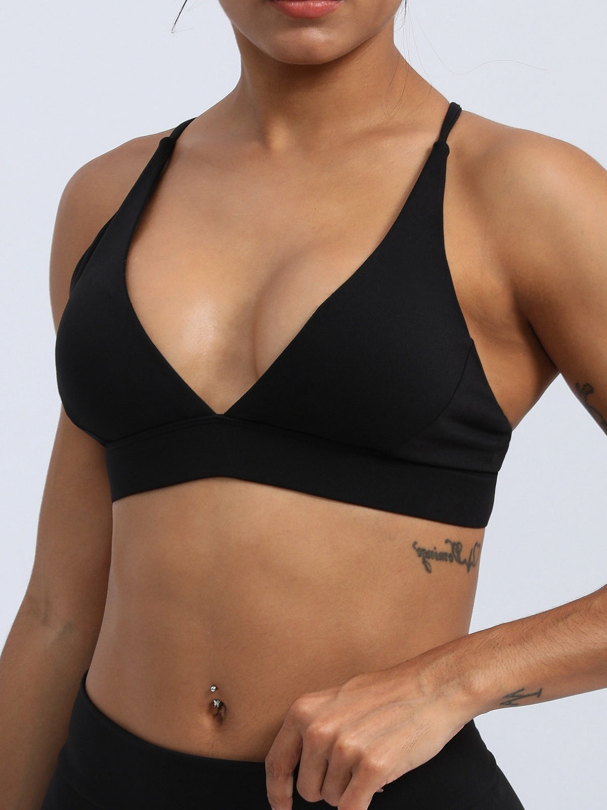 BUYCO Female Super Deep V Cross Back Sports Bras
