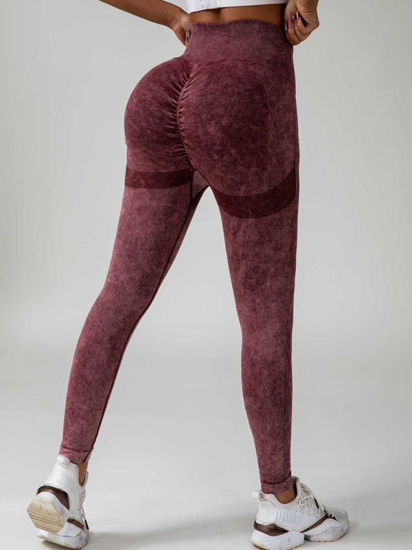 BUYCO Female Denim Ruched Back High-rise Leggings