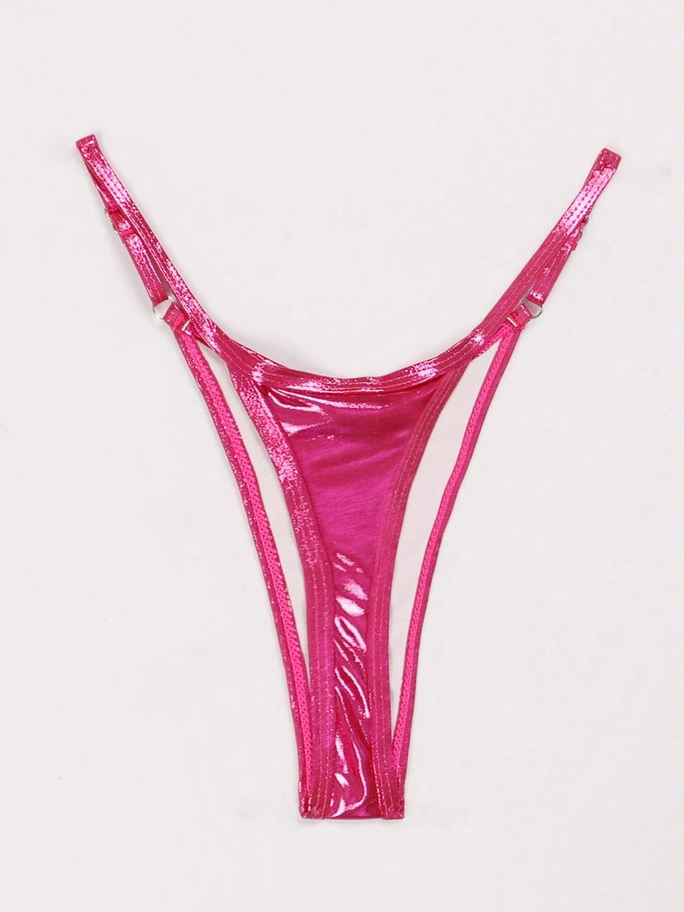 BUYCO Female Glossy PU T-back Panties