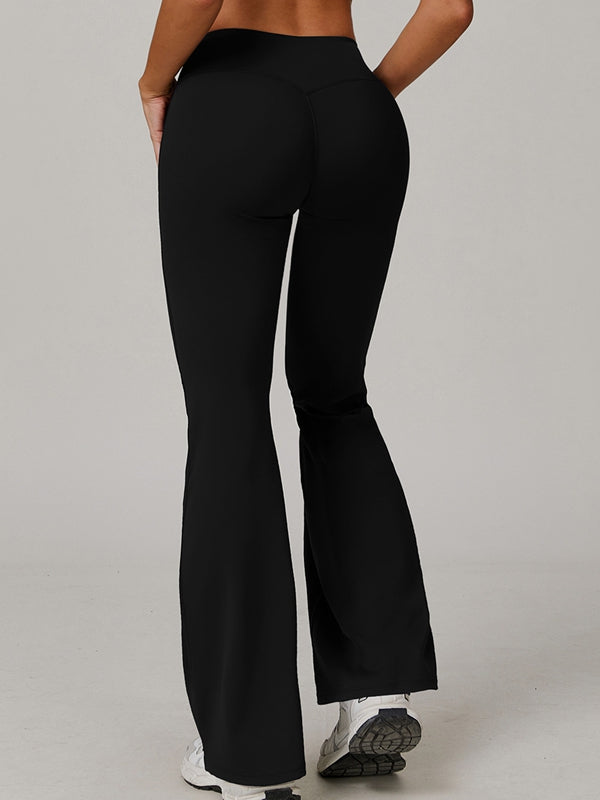 BUYCO Female Fitted V-shape Waist Flare Leggings