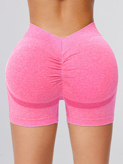 BUYCO Female Deep V Back Ruched Back Seamless Shorts