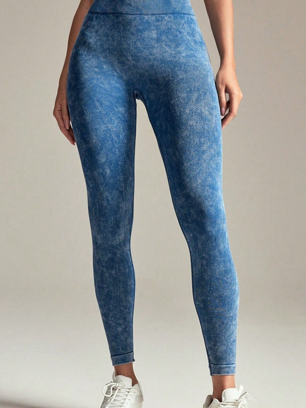 BUYCO Female Denim Ruched Back High-rise High-waisted Leggings