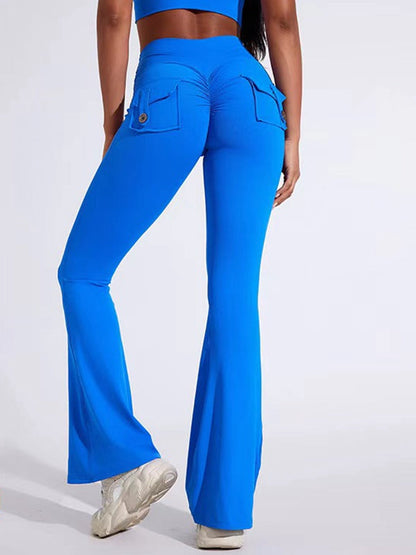 BUYCO Female Flare Pocket Ruched Back Cargo Leggings