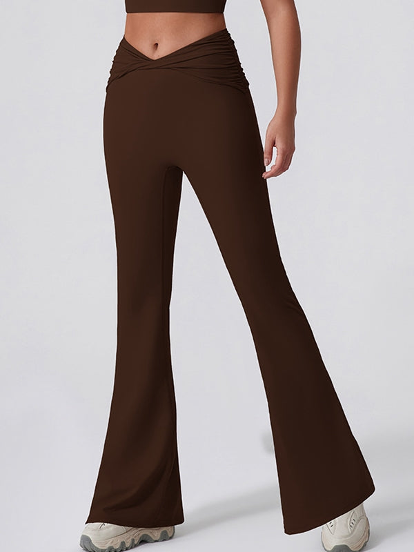BUYCO Female Twist Flare Hip-lift Leggings