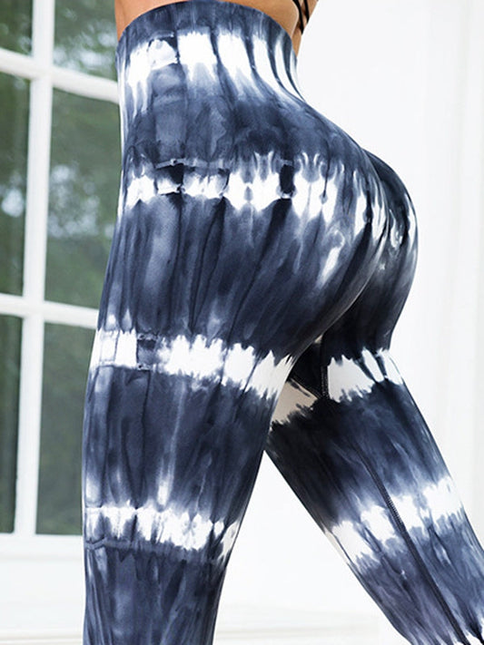 BUYCO Female Modern Tie-dye Ombre Ruched Back Leggings