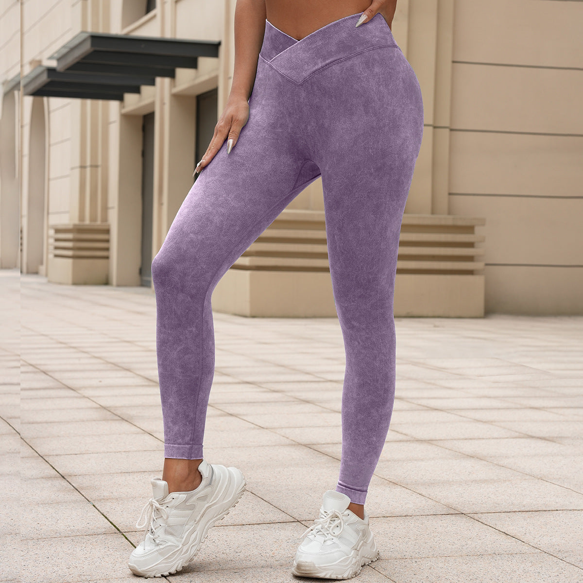 BUYCO Female Denim Ruched Back High-rise Leggings