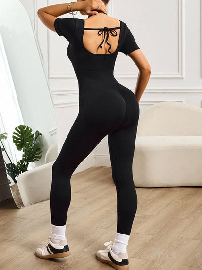 BUYCO Female Halter Lace-up Backless Jumpsuit
