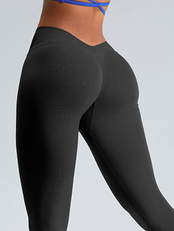 BUYCO Female Deep V Back Ruched Back Leggings