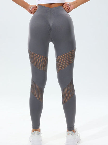BUYCO Female Fishnet Quick Dry Tight Yoga Leggings