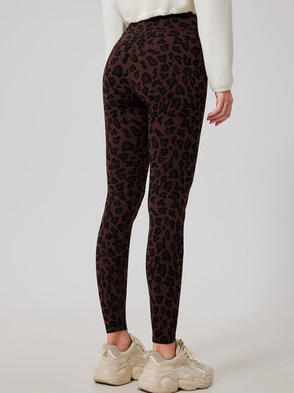 BUYCO Female Fleece Leopard Print Leggings