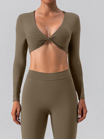 BUYCO Female Twist Cross Back Deep V Back Tracksuits