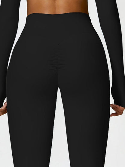 BUYCO Female Ruched Back High-rise Leggings