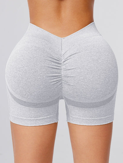BUYCO Female Deep V Back Ruched Back Seamless Shorts