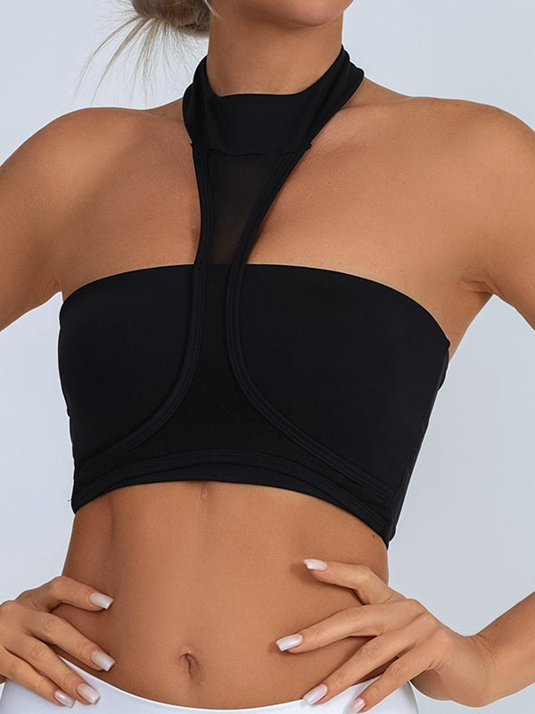 BUYCO Female Fitted Mesh Backless Quick Dry Sports Bras