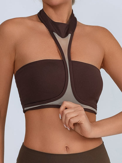 BUYCO Female Fitted Mesh Backless Quick Dry Sports Bras