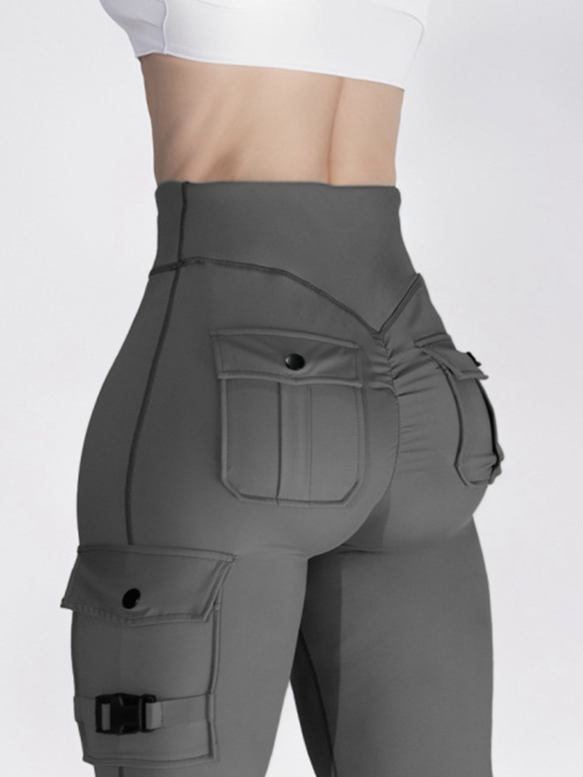 BUYCO Female Pocket Ruched Back Leggings