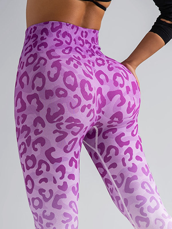BUYCO Female Trendy Leopard Print Ombre Leggings