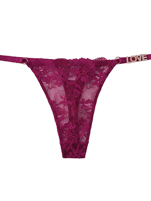 BUYCO Femal Fitted Mesh Lace Metal Panties